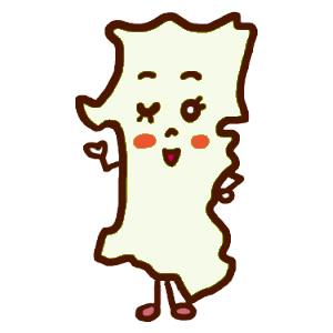 秋田県のイラスト地図